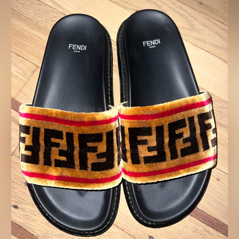 Fendi FF Fur Slides